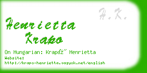 henrietta krapo business card